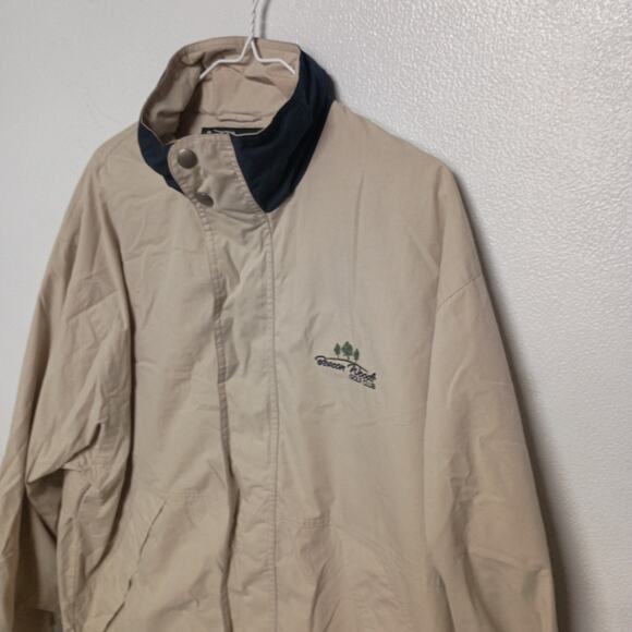 Men's Golf Jacket-Weather Resistant by PAGE & TUTTLE (Size XL, Beige) - Picture 2 of 7